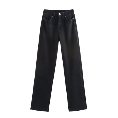 Casual Washed Denim Pants | Tajstylo