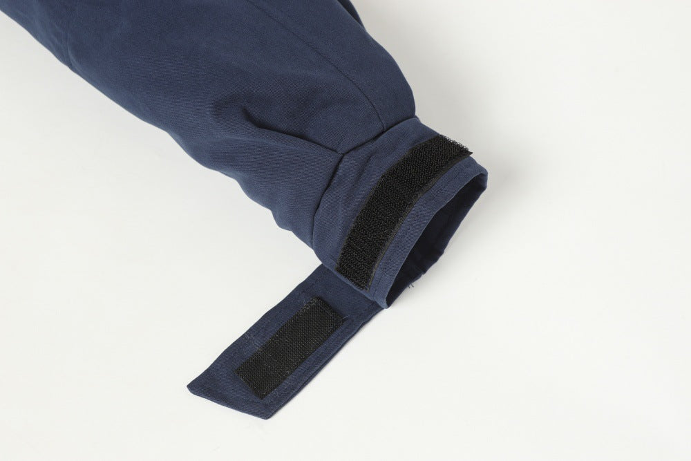 Thick Cotton Jacket with Velvet Accents | Tajstylo