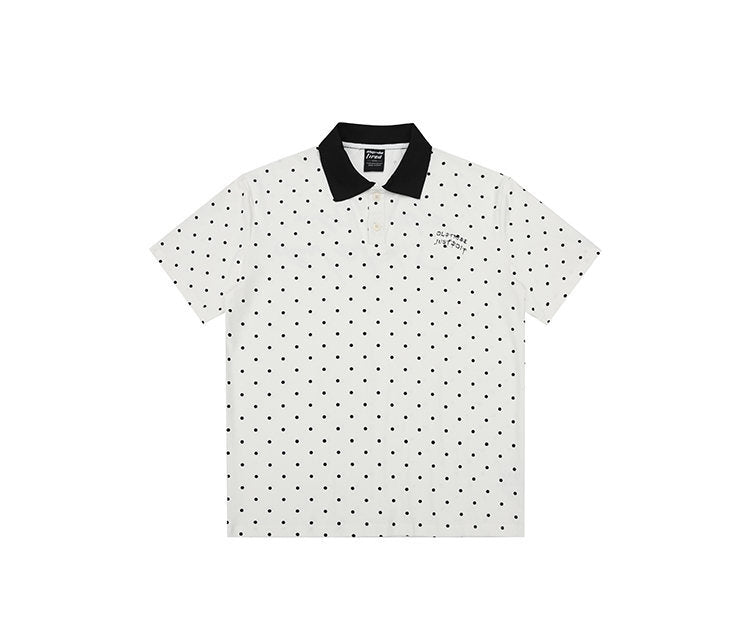 Polka Dot Color-Block Collar Sweater | Tajstylo