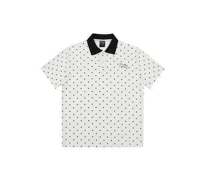 Polka Dot Color-Block Collar Sweater | Tajstylo