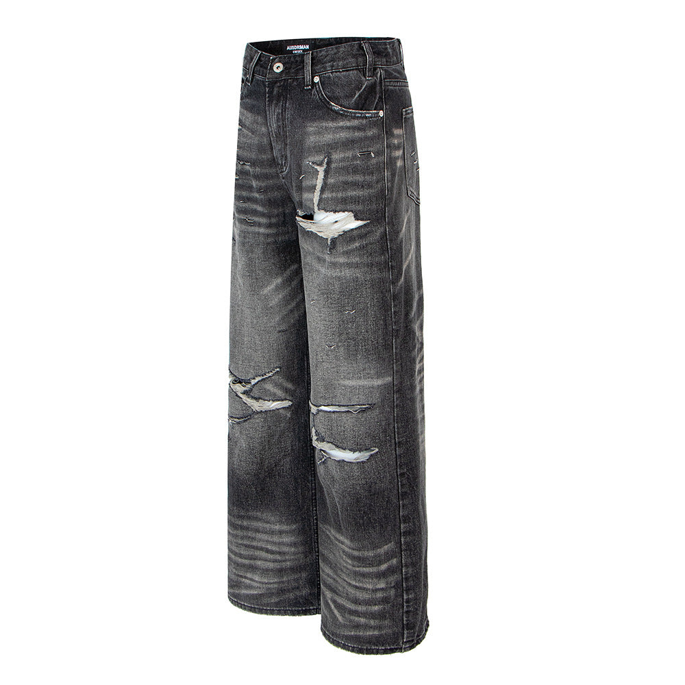 Distressed Vintage Combat Denim Pants | Tajstylo