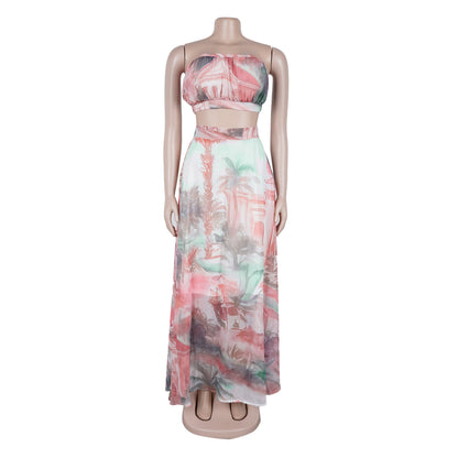 Casual Printed Two-Piece Set | Tajstylo