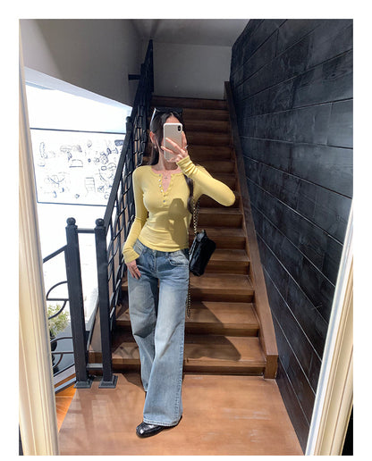 Long Sleeve Knit Top for Women | Tajstylo