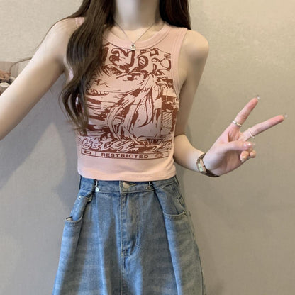 Cartoon Print Camisole Top | Tajstylo