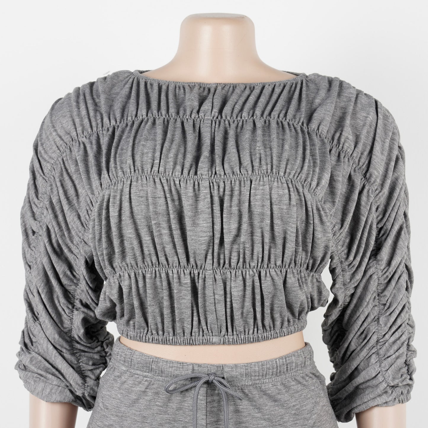 Flattering Two Piece Set with Crop Top and Flared Pants | Tajstylo
