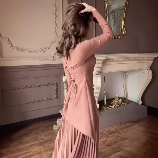 Elegant Long Sleeve Maxi Dress | Tajstylo