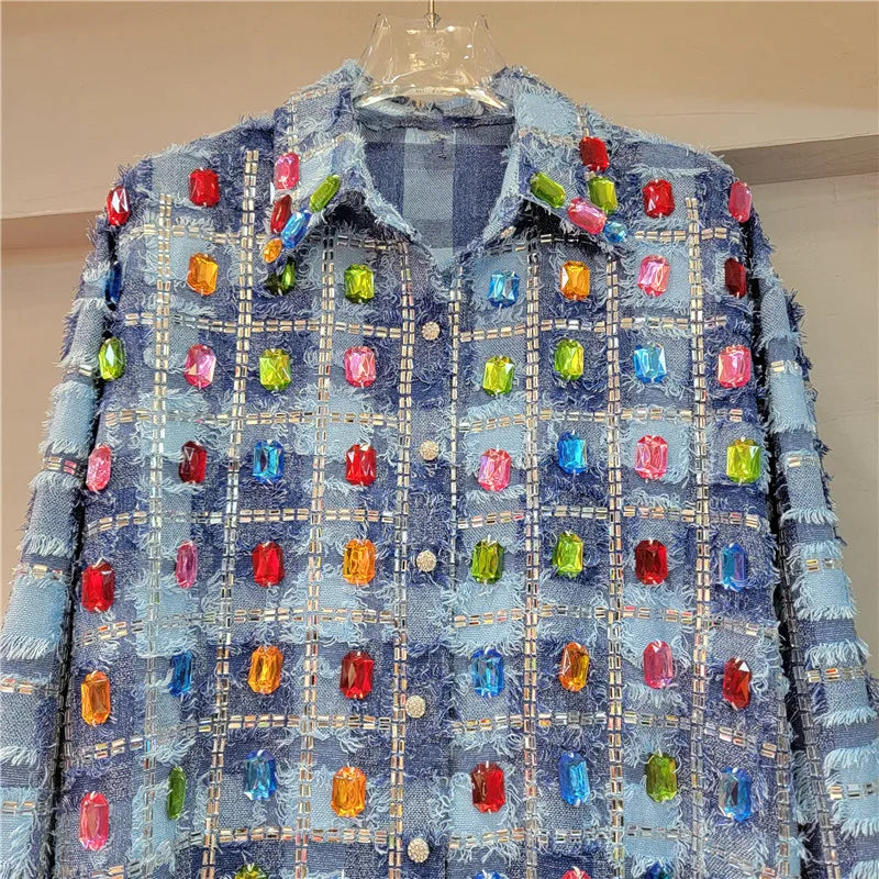Colorful Studded Tassel Blouse | Tajstylo