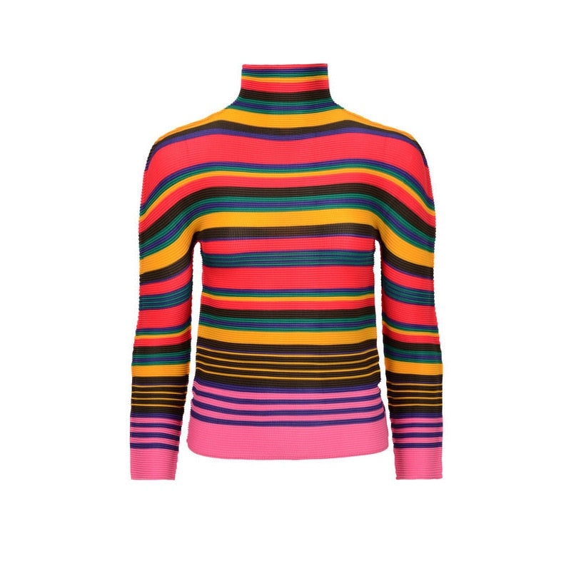 Woman wearing Miyake Pleated Corset Top in a stylish setting