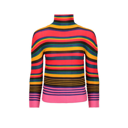 Woman wearing Miyake Pleated Corset Top in a stylish setting