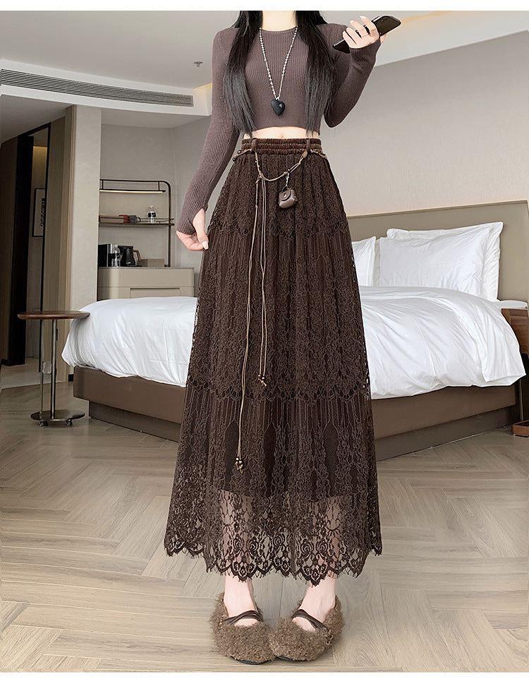 Lace Midi Skirt | Tajstylo