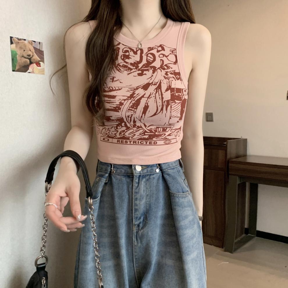 Cartoon Print Camisole Top | Tajstylo
