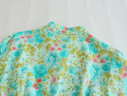 Casual Printed A-Line Dress with Long Sleeves | Tajstylo