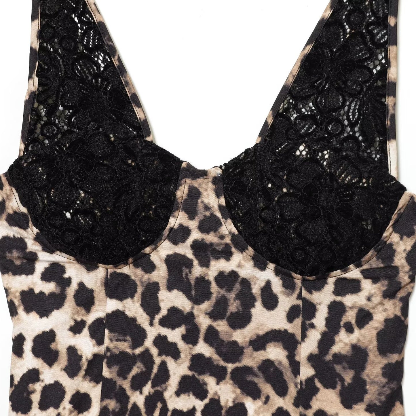 Leopard Print Lace Dress | Tajstylo