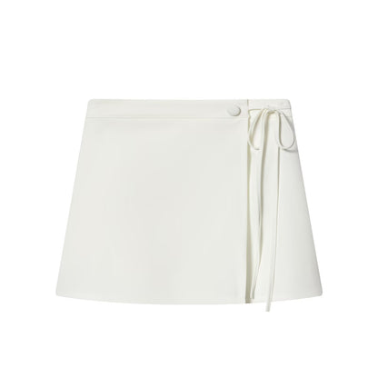 Fitted Suit Dress Wrap Waist A-Line Mini Skirt | Tajstylo