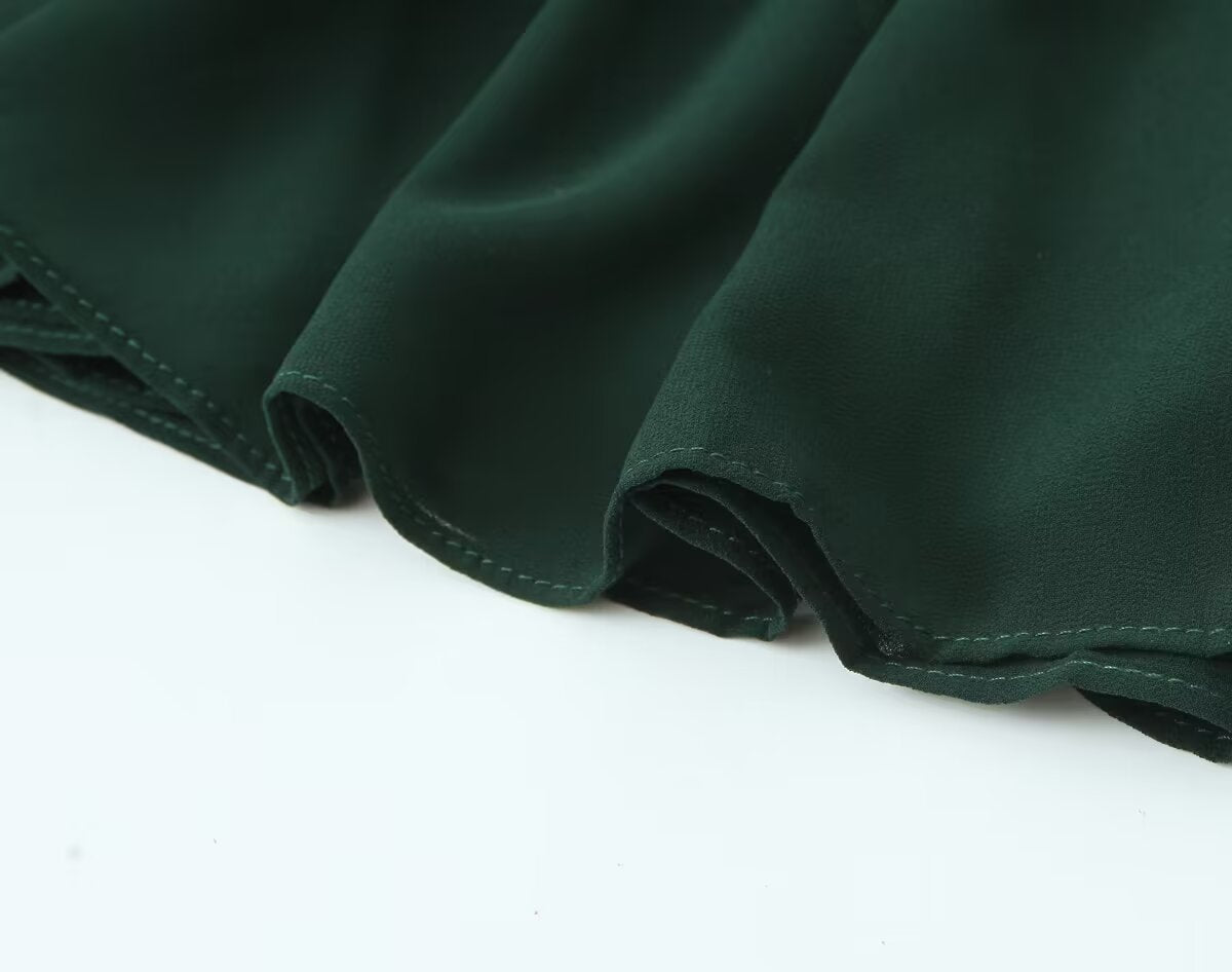 Dark Green Fitted Sleeveless Long Dress | Tajstylo