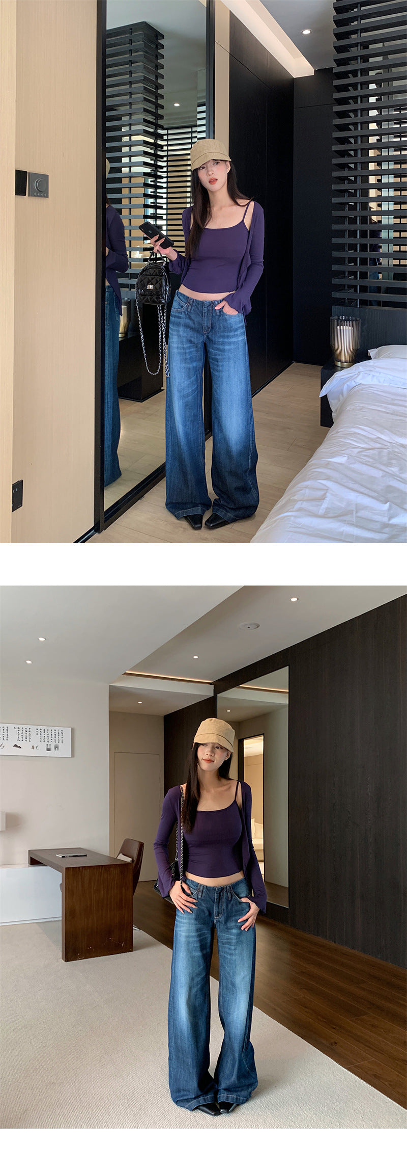 Loose Fit Straight Leg Denim Jeans | Tajstylo