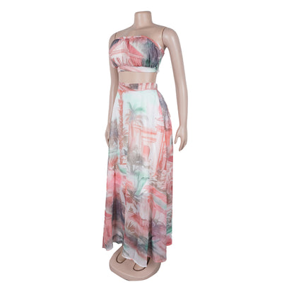 Casual Printed Two-Piece Set | Tajstylo