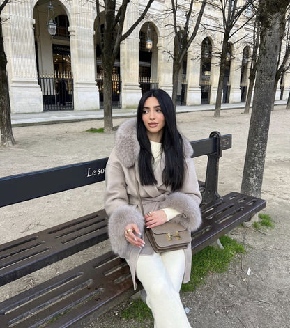 Casual Wool Blend Coat | Tajstylo