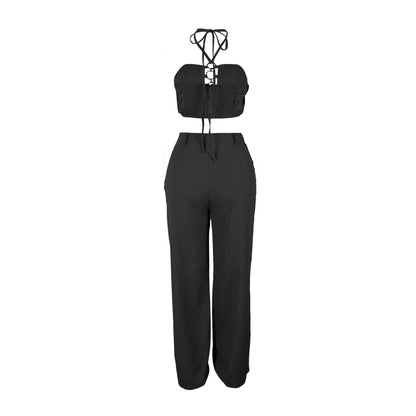 Flattering Ripped Fitted Two-Piece Nightclub Outfit | Tajstylo