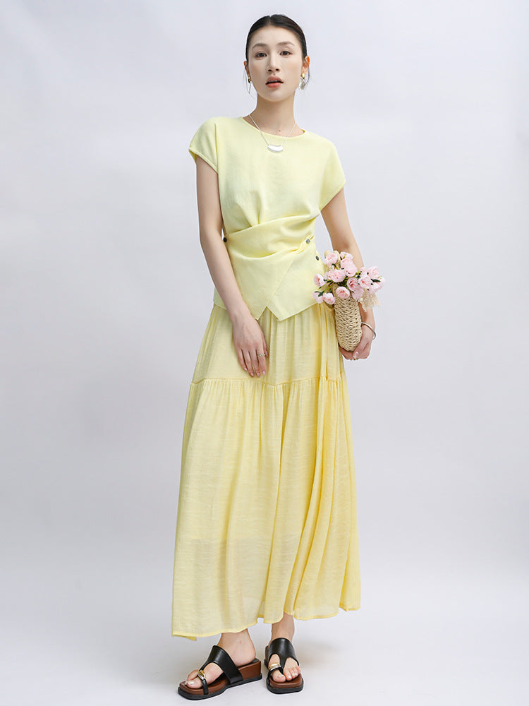 Belt Double Pocket Skirt | Tajstylo