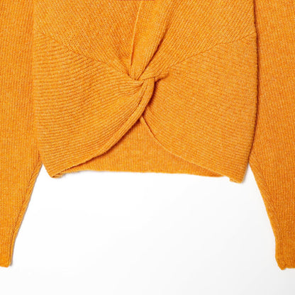 Back Knot Knit Sweater | Tajstylo
