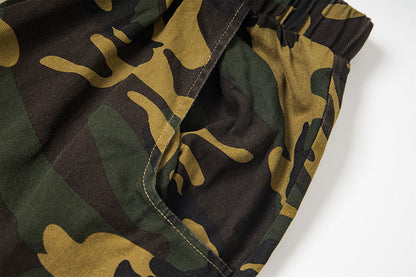 Camouflage Straight Leg Casual Pants | Tajstylo