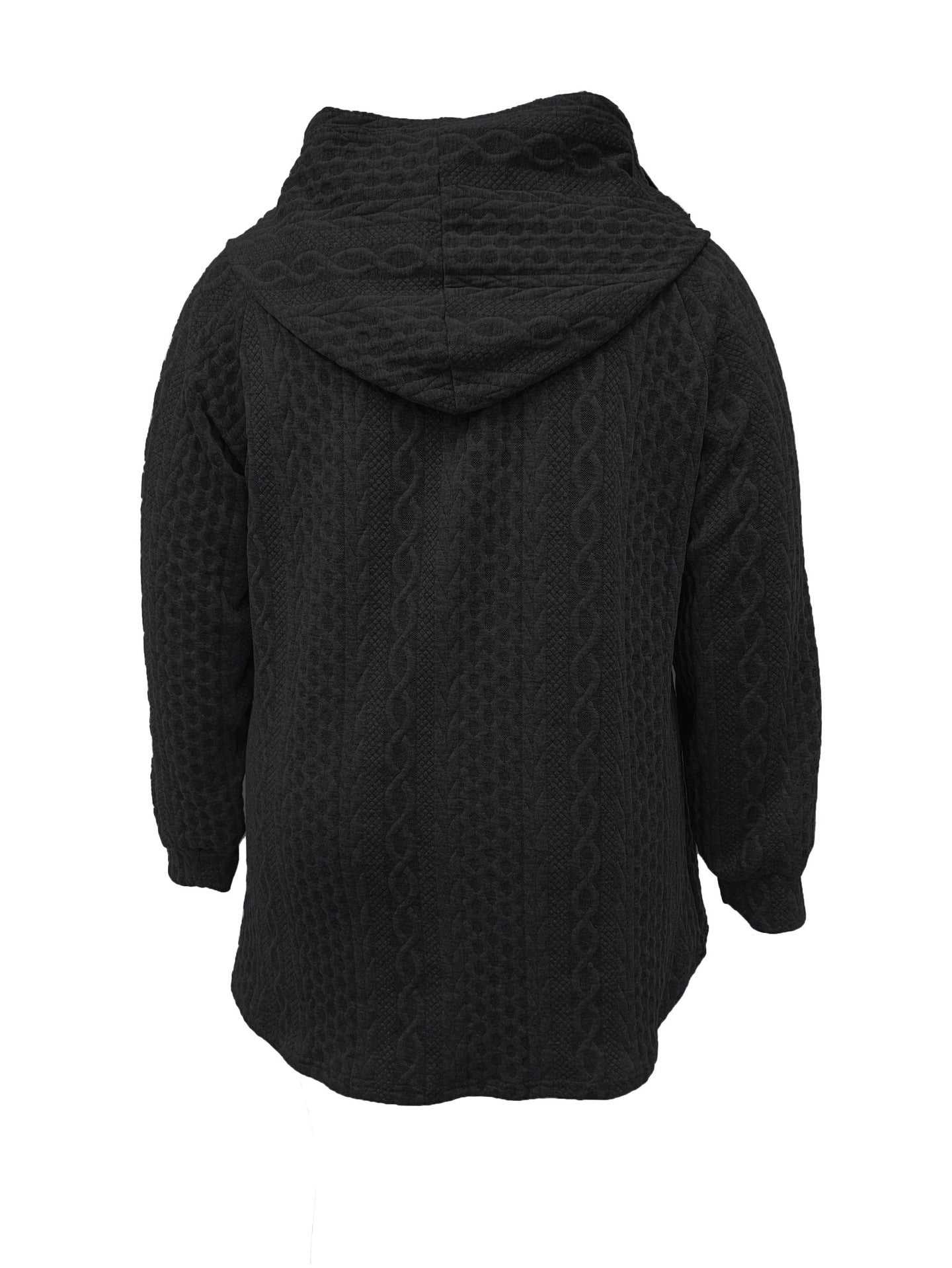Solid Color Loose Zip Hoodie | Tajstylo
