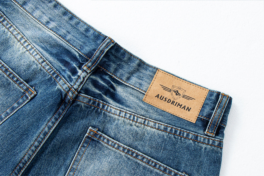 Vintage Washed Distressed Wide Leg Jeans | Tajstylo