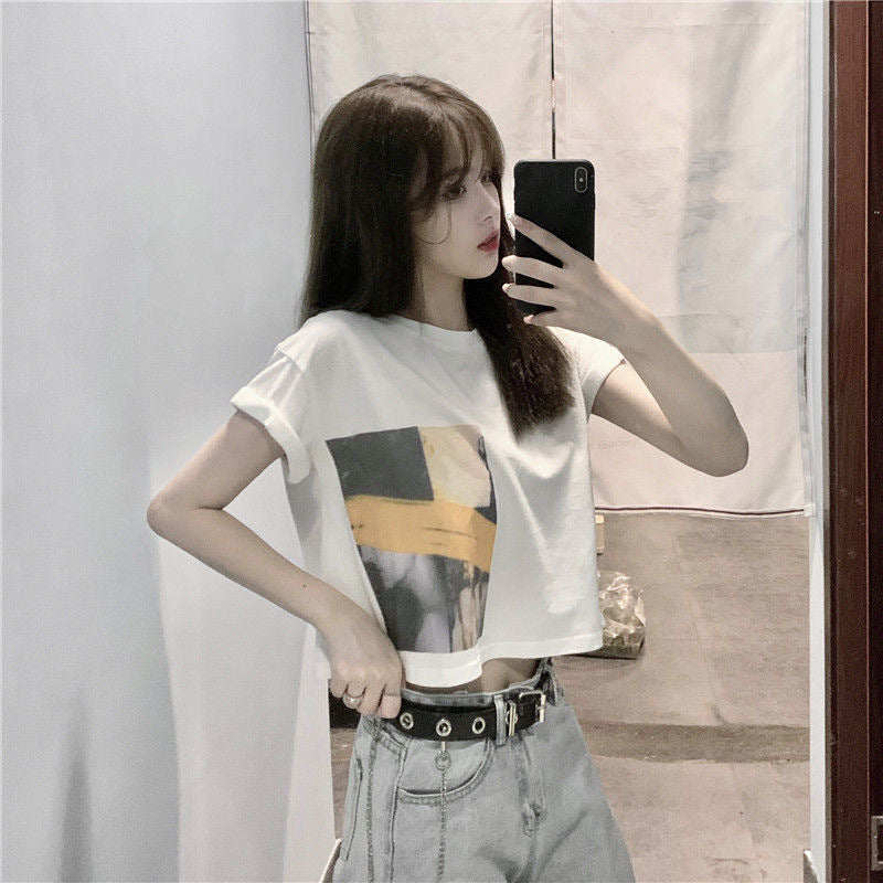 Casual Heart Design Crop Top | Tajstylo