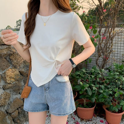 Slim Fit Short Sleeve Crop Top | Tajstylo