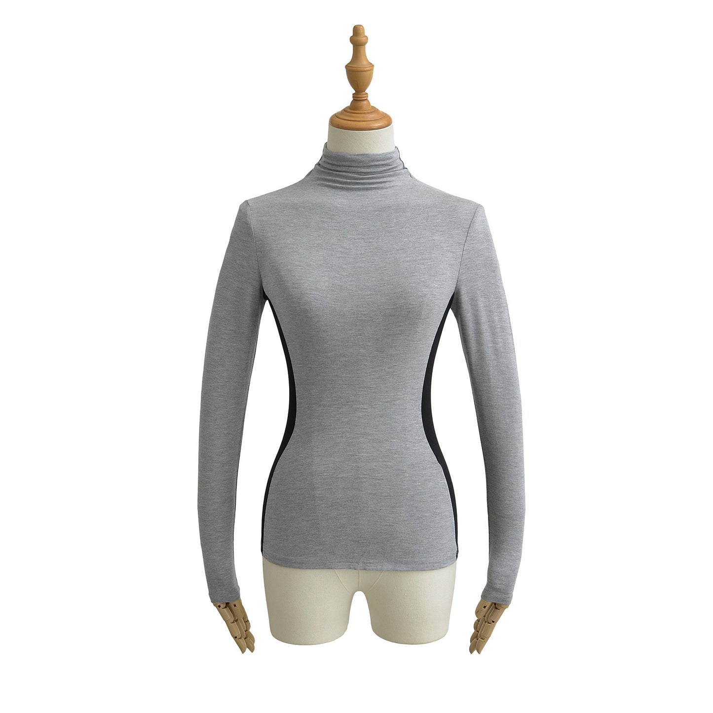 Woman wearing Elastic Waist Slimming Long Sleeve Top in a casual setting