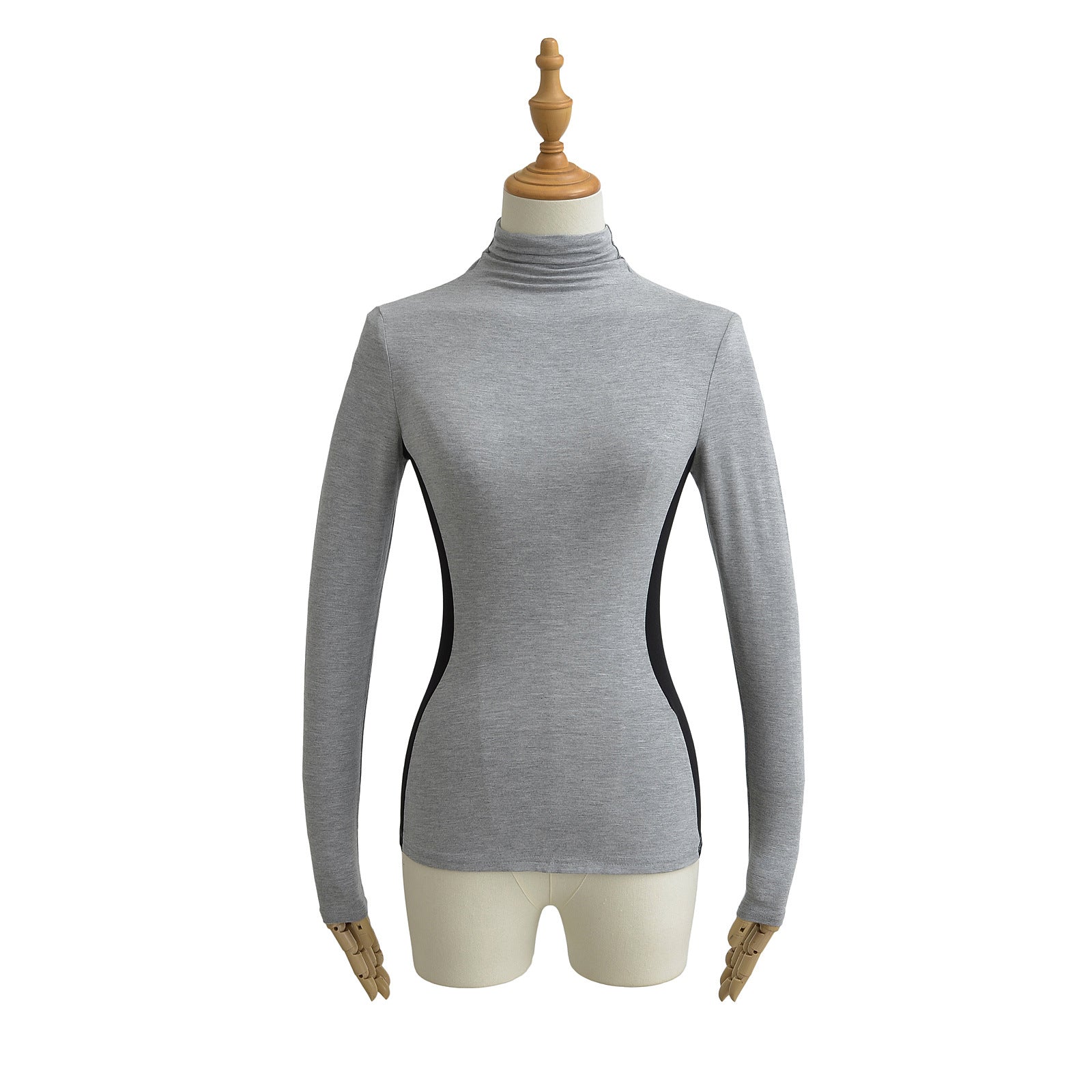 Woman wearing Elastic Waist Slimming Long Sleeve Top in a casual setting