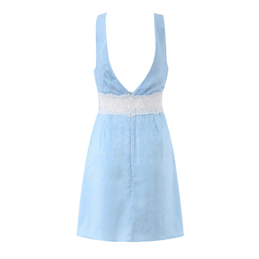V-Neck Sleeveless Hip Hugging Skirt | Tajstylo