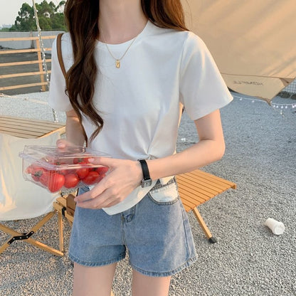 Slim Fit Short Sleeve Crop Top | Tajstylo