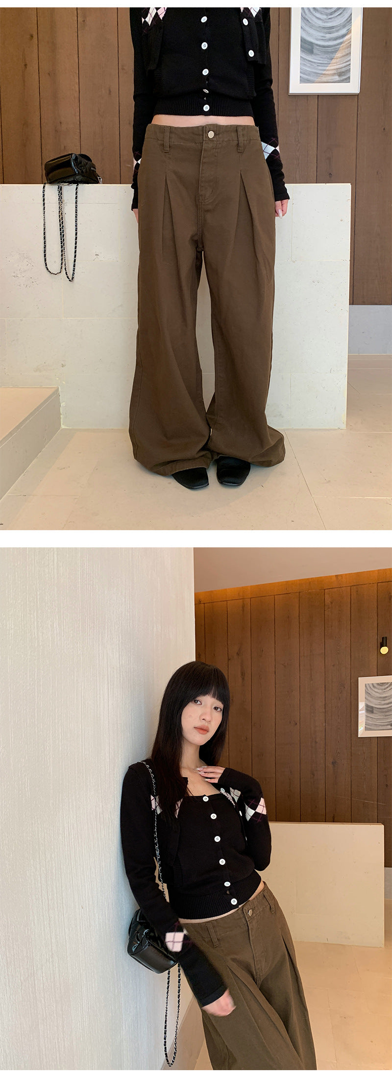 Pleated Wide Leg Jeans | Tajstylo