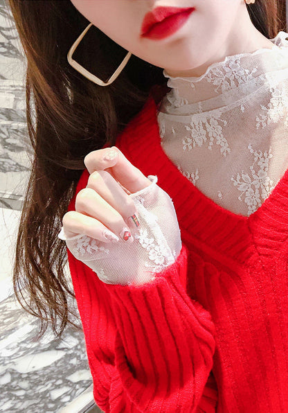 Transparent Korean Lace Blouse | Tajstylo
