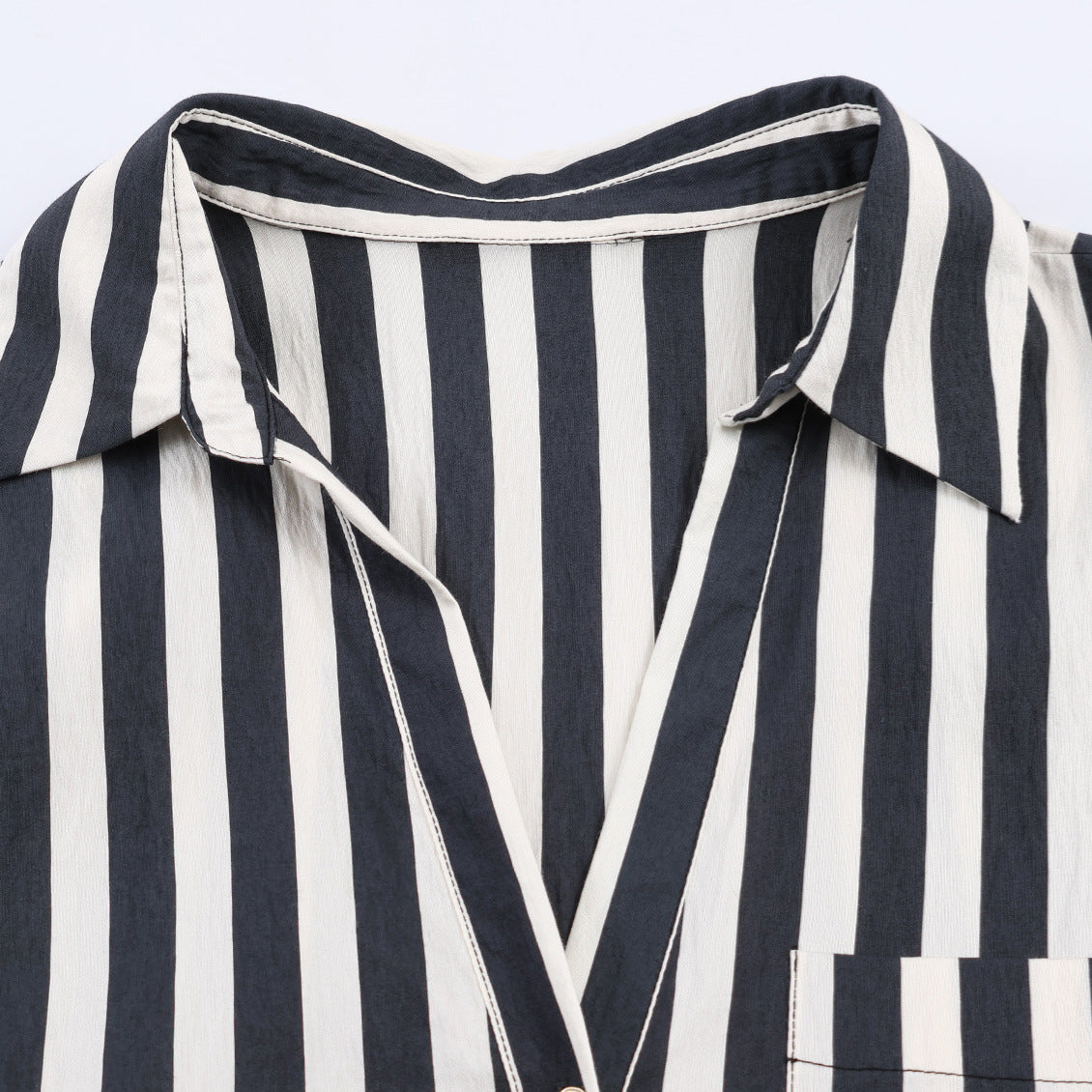 Lace Up Striped Shirt | Tajstylo