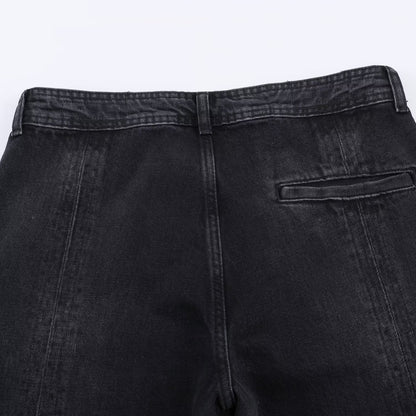 Mid Waist Wide Leg Zipper Jeans | Tajstylo