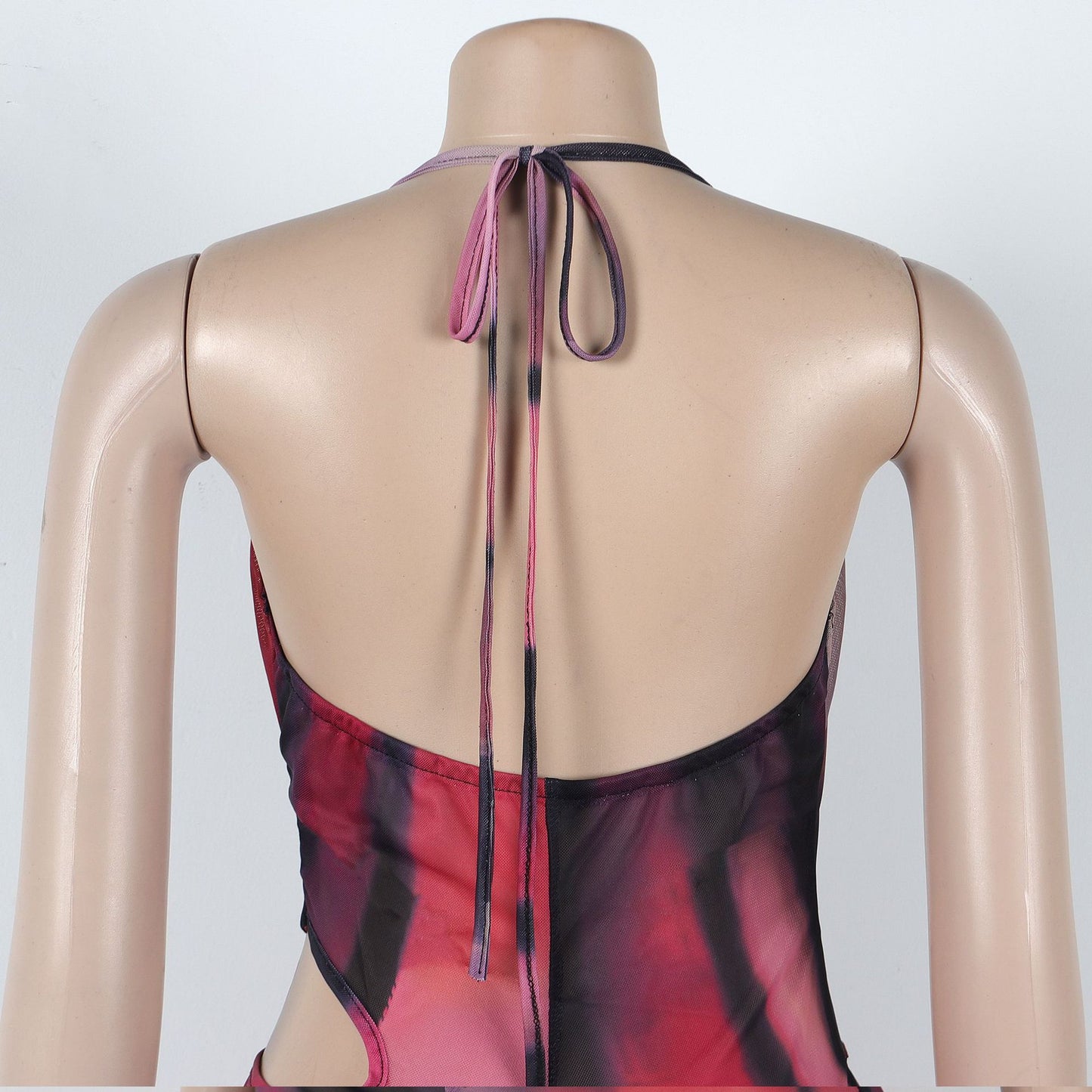 Flattering Mesh Printed Jumpsuit | Tajstylo