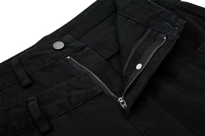 Fake Two Piece Spliced Denim Wide Leg Pants | Tajstylo