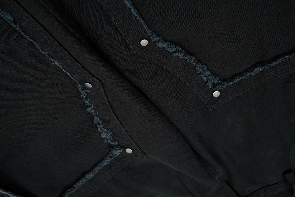 Fake Two Piece Spliced Denim Wide Leg Pants | Tajstylo