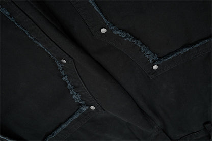 Fake Two Piece Spliced Denim Wide Leg Pants | Tajstylo