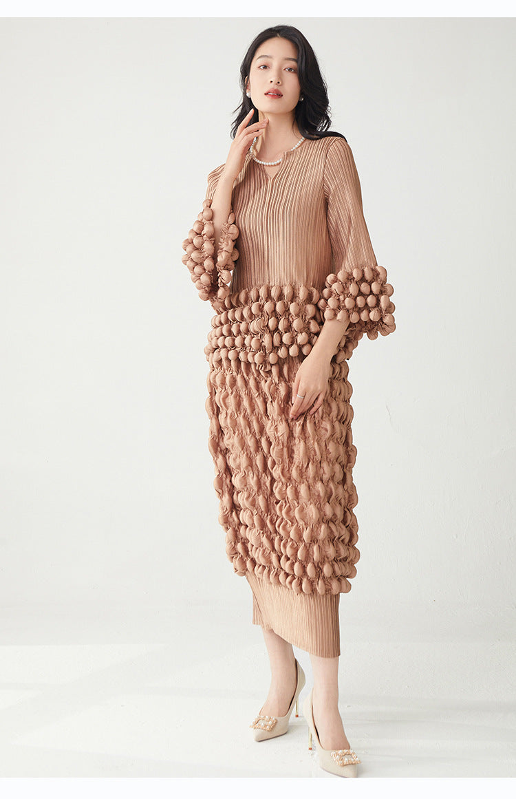 Elegant Two-Piece T-Shirt and Fitted Skirt Set | Tajstylo