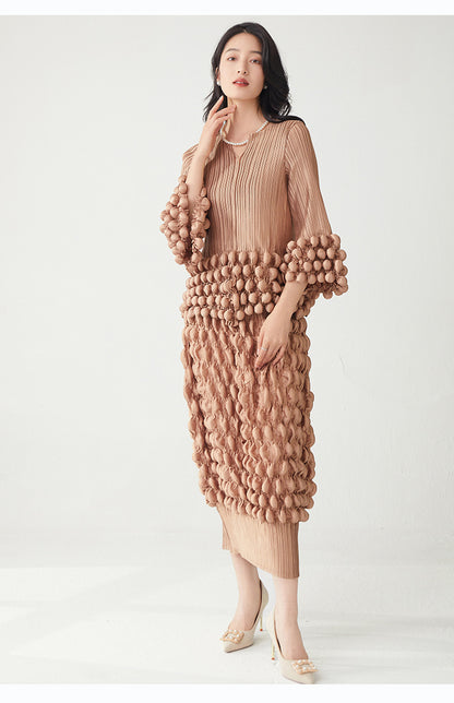 Elegant Two-Piece T-Shirt and Fitted Skirt Set | Tajstylo