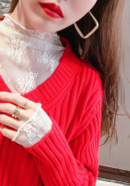 Transparent Korean Lace Blouse | Tajstylo