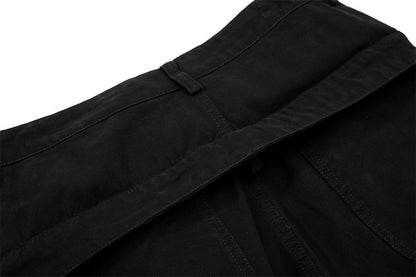 Fake Two Piece Spliced Denim Wide Leg Pants | Tajstylo
