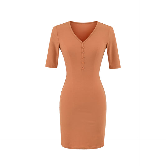 V-Neck Slim Fit Hip Hugging Skirt | Tajstylo