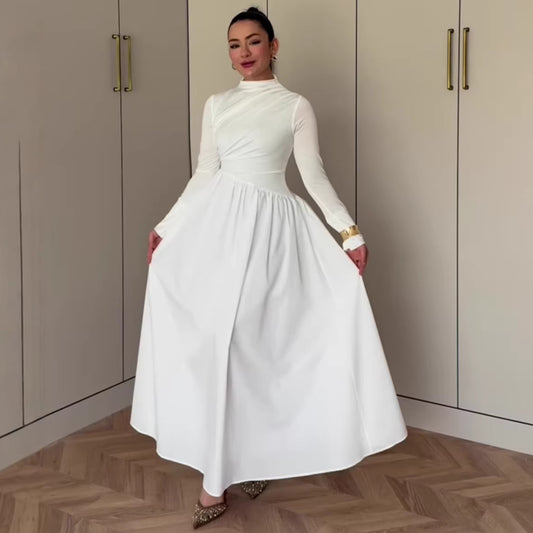 Elegant Long Sleeve Slim Dress | Tajstylo