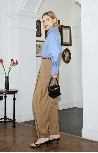 Elegant Long Sleeve Lapel Blouse | Tajstylo