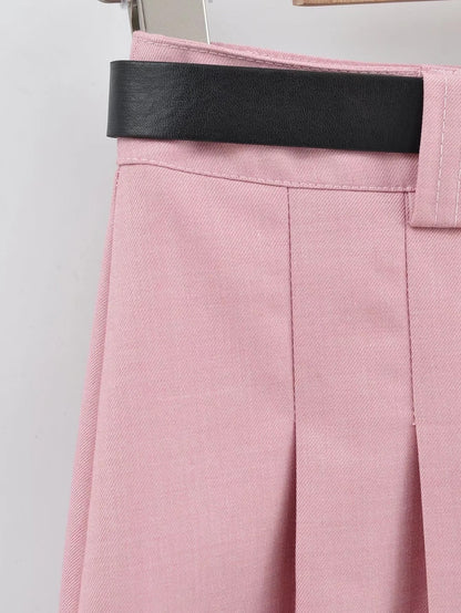 Pleated Short Skirt | Tajstylo
